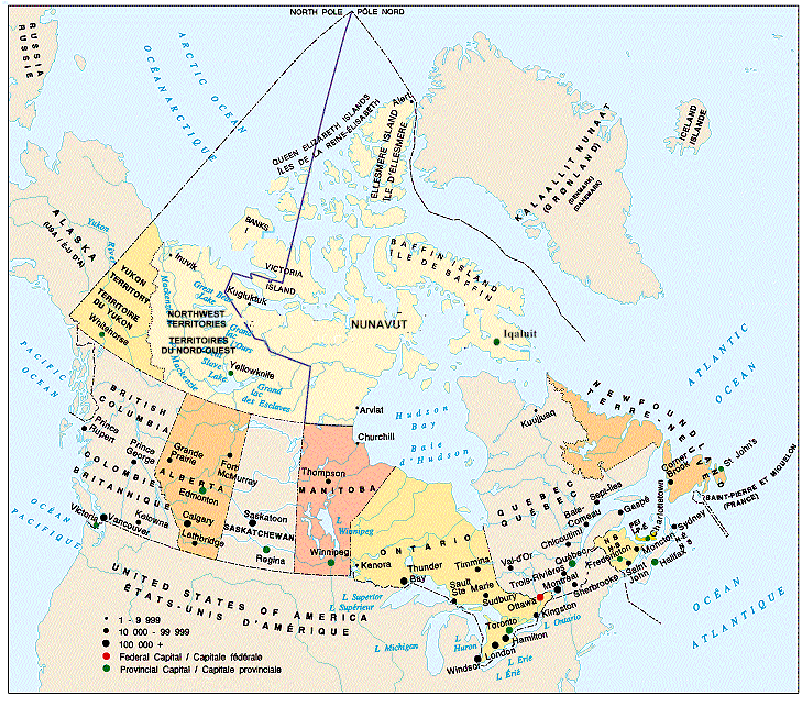 Canada Map: Gif format; 154921 bytes
